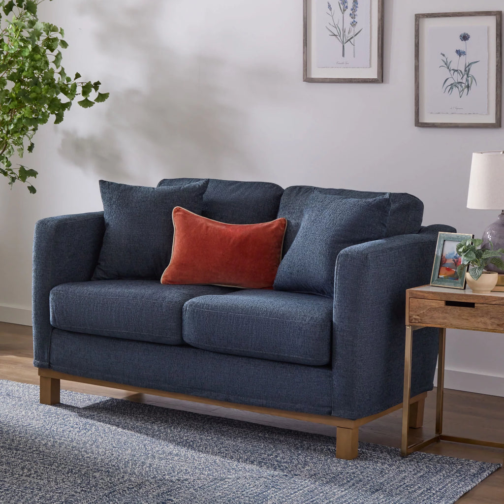 Navy Upholstered Loveseat N403279