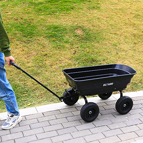 4 Cu.Ft. Poly Yard Dump Cart with 180° Rotating Handle Z56253