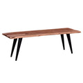 58 Inch Live Edge Acacia Wood Dining Bench Z2749