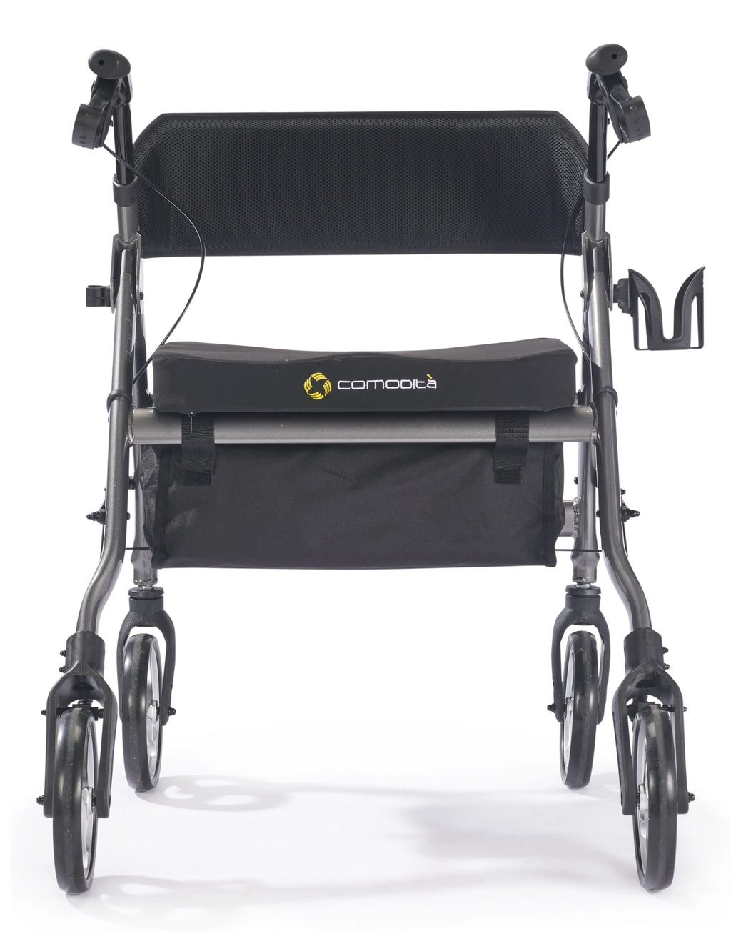 Extra Wide Heavy-Duty Rollator Walker with 20 Wide Nylon Seat 440 lb Weight Capacity Y2363