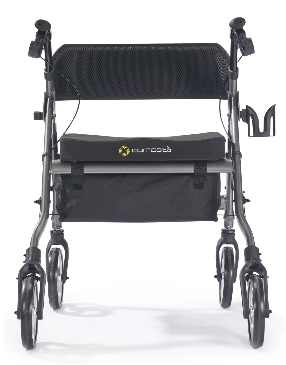Extra Wide Heavy-Duty Rollator Walker with 20 Wide Nylon Seat 440 lb Weight Capacity Y2363