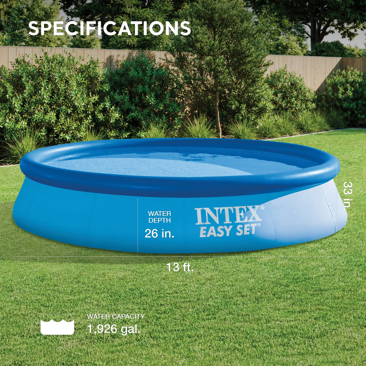 Easy Set Pool with Filter 13 Feet x 33 Inches J124041