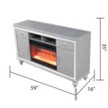Solid Wood TV Stand With Electric Fireplace I2732