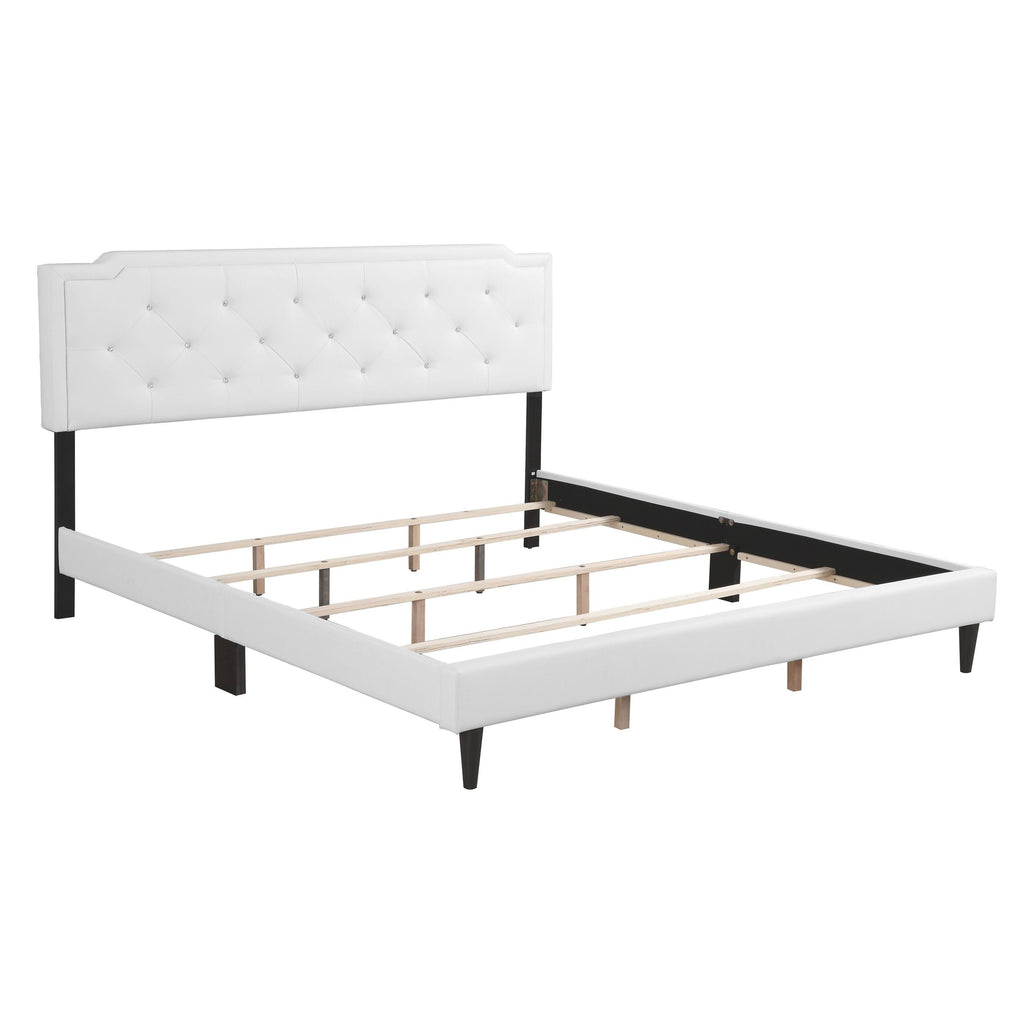 Queen Size Ivory Grey Upholstered Adjustable Bed R7914