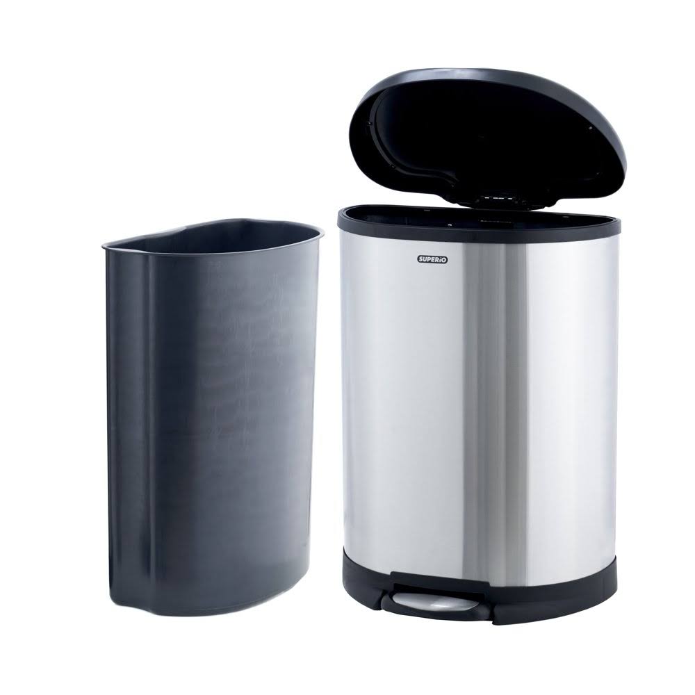 Stainless Steel 50 Liter Trash Can with Lid A32316