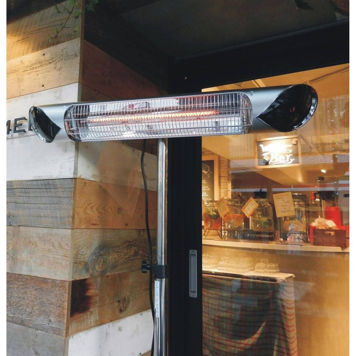 Electric Carbon Infrared Heat Lamp with Remote Control and Adjustable Pole Stand X60444