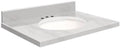 31 inch x 19 inch Marble Bathroom Vanity Top with White Bowl I91048
