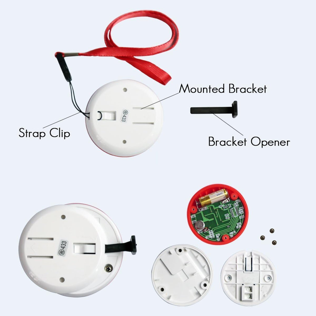 Wireless Calling System with 10 Waterproof Call Buttons and Display Receiver T403135