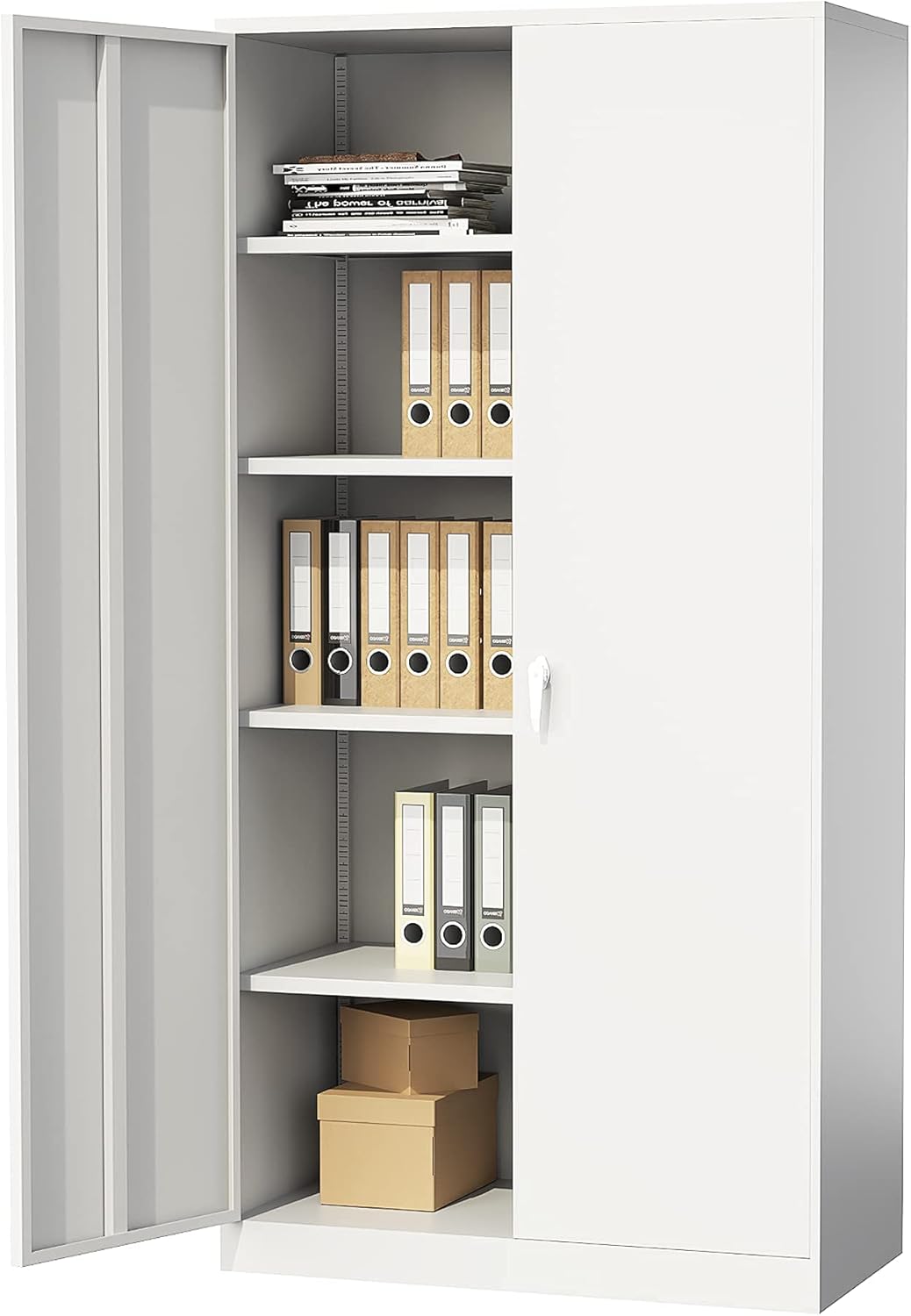 Metal Storage Cabinet with Locking Door and 2 Adjustable Shelves F8778