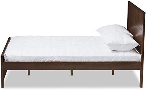 Full Platform Bed in Walnut Brown U369