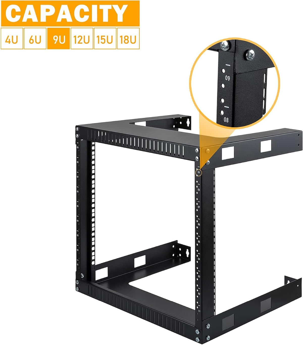 12U 19 Wall Mount Server Rack Black V127665