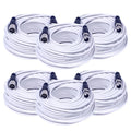 White 6 Pack 100 Foot XLR Microphone Cables I715016