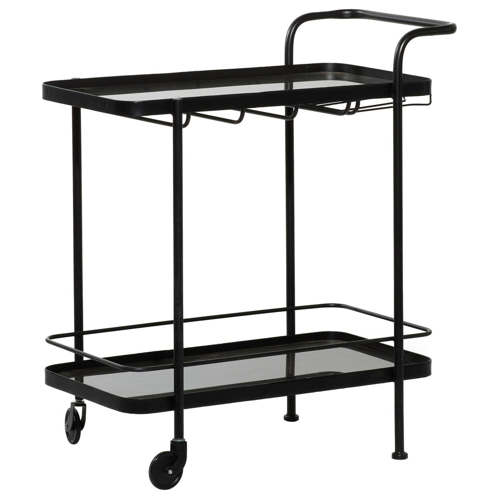 Black Metal Bar Cart R6480