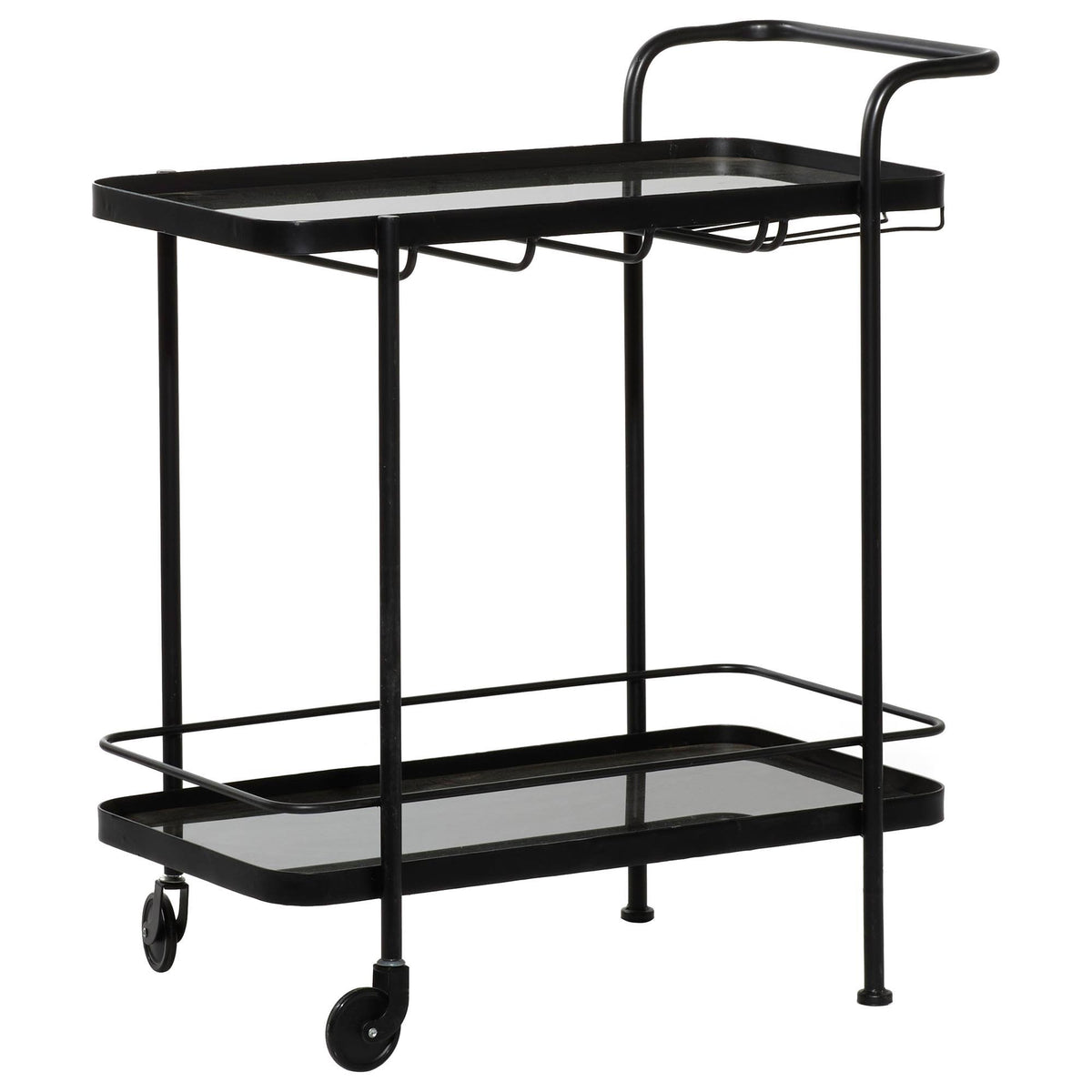 Black Metal Bar Cart R6480