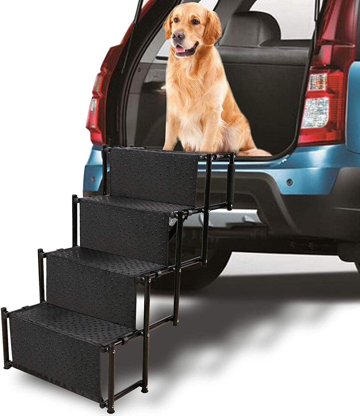 30 Inches High 4 Steps Metal Folding Pet Stairs W20391