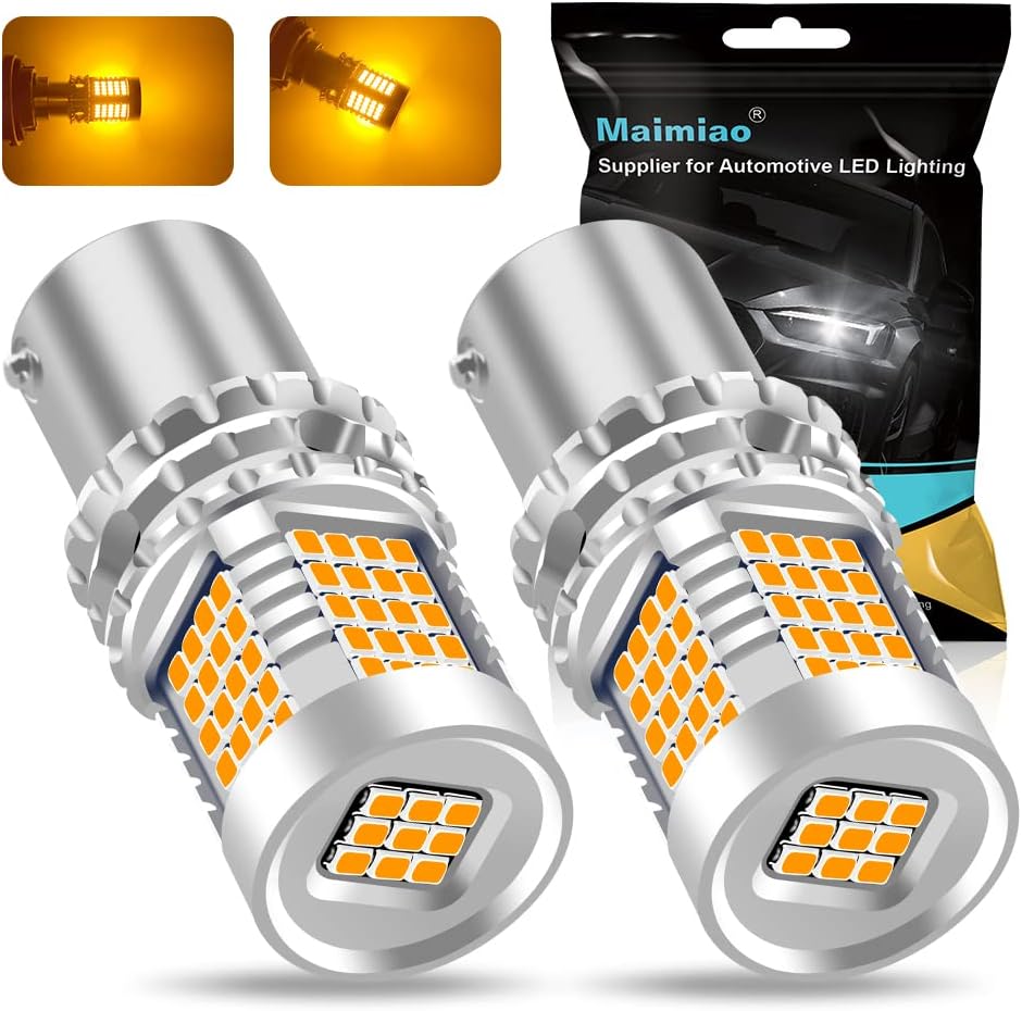 Amber Yellow LED Turn Signal Bulb 3400 Lumens Pack of 2 M7348