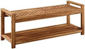 48 Chevron Acacia Wood Patio Storage Bench O13057