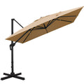 10x10ft Square Cantilever Patio Umbrella with Tilting System X6477