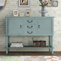 45'' White Console Table with 3 Drawers, 2 Cabinets and 1 Shelf A4956