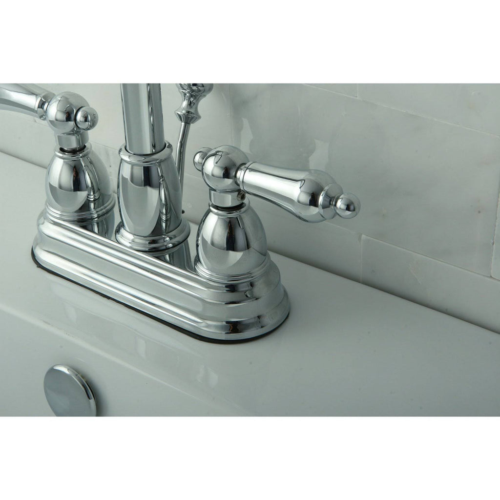 Two Handle Centerset Lavatory Faucet with Pop-Up Polished Brass D39802