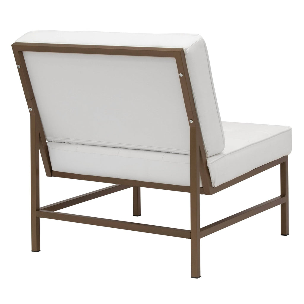 Tufted Blended Leather Accent Chair H5114