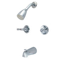 2-Handle 1-Spray Tub and Shower Faucet with Showerhead Polished Chrome B29199