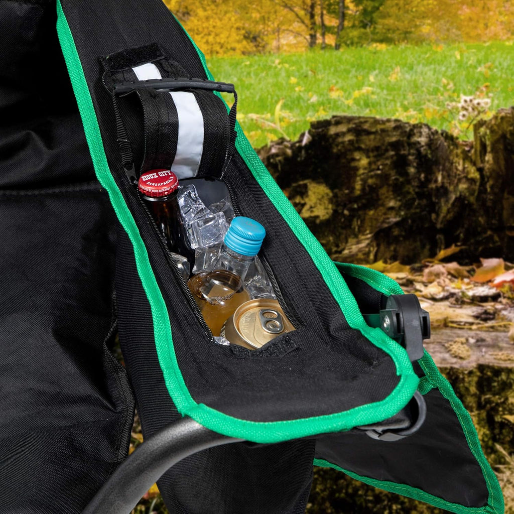 Folding Camping Chair with Canopy and Storage Bag Y9983