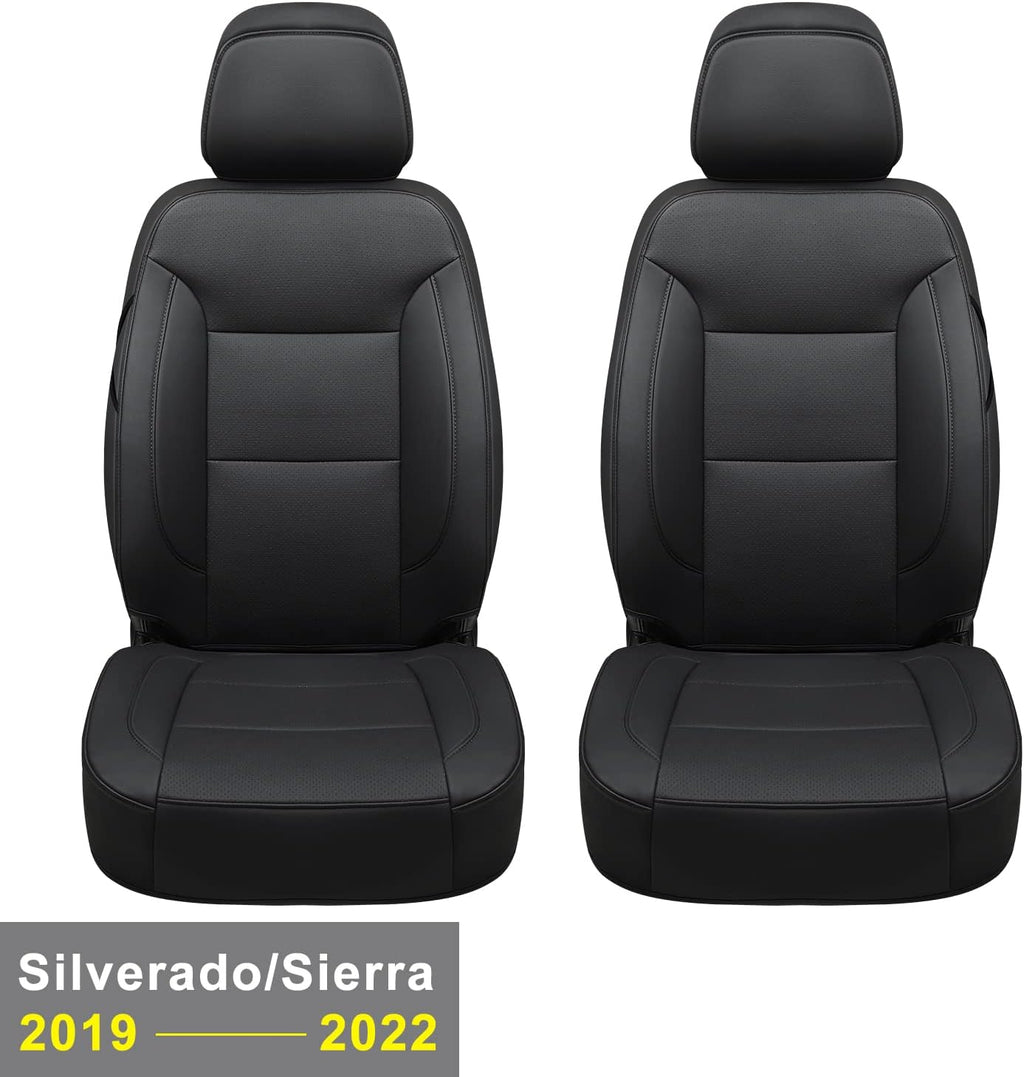 Black 2 pcs Front Seat Covers E3825