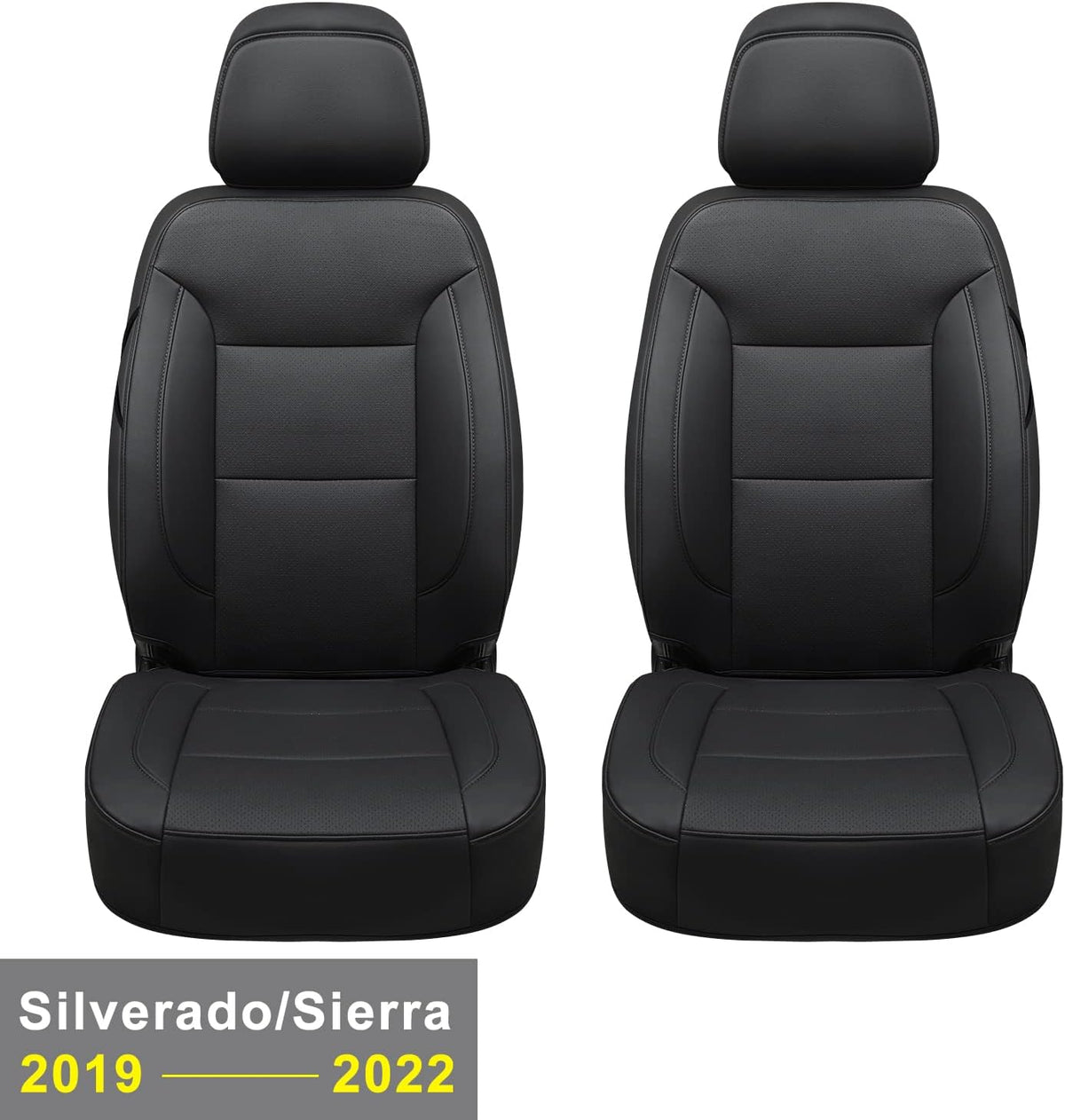 Black 2 pcs Front Seat Covers E3825