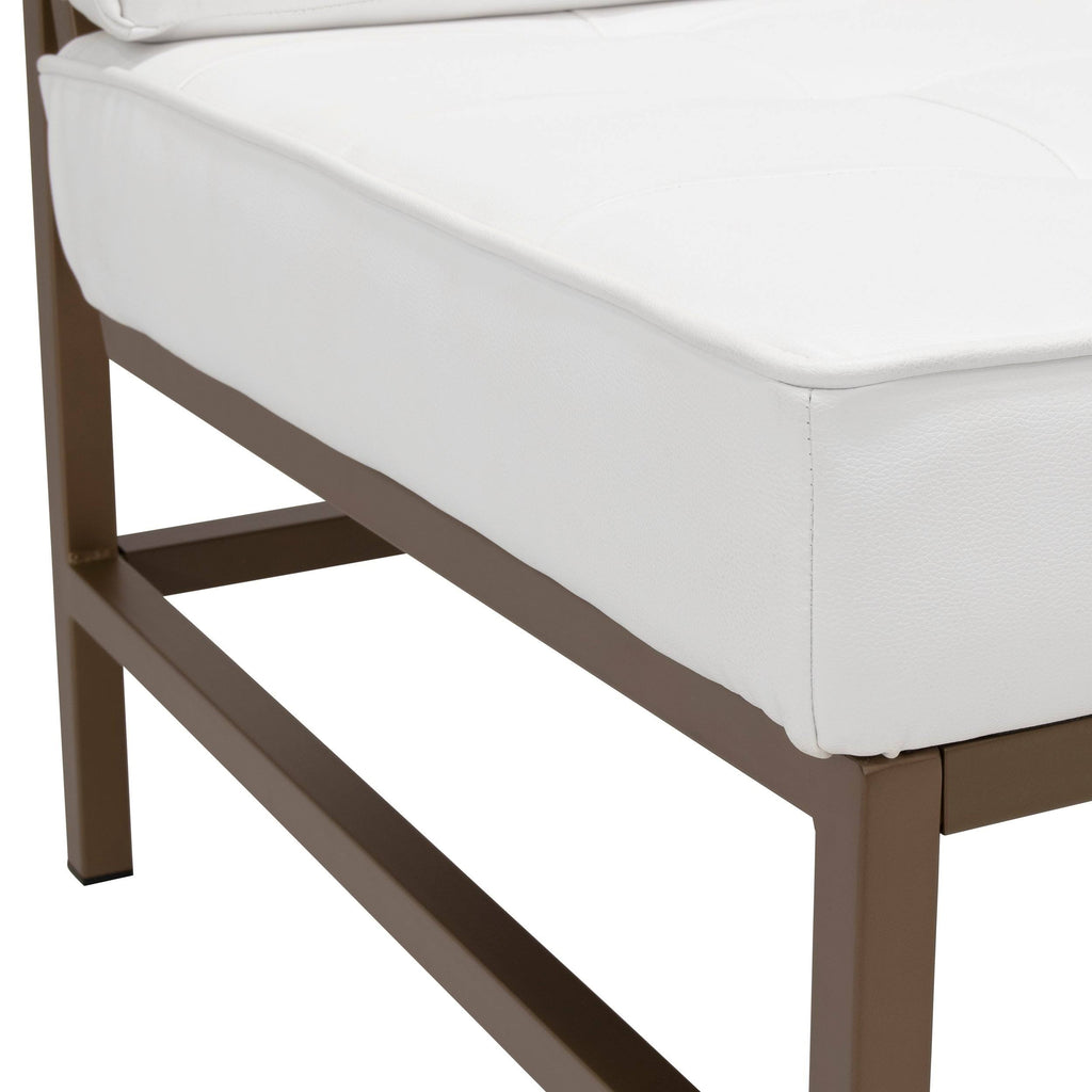 Tufted Blended Leather Accent Chair H5114