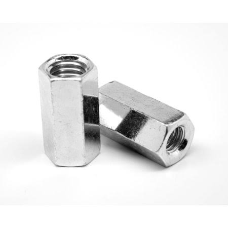 1/4 inch-28 x W3/8 inch x L7/8 inch Hex Rod Coupling Nut Zinc Plated G9249