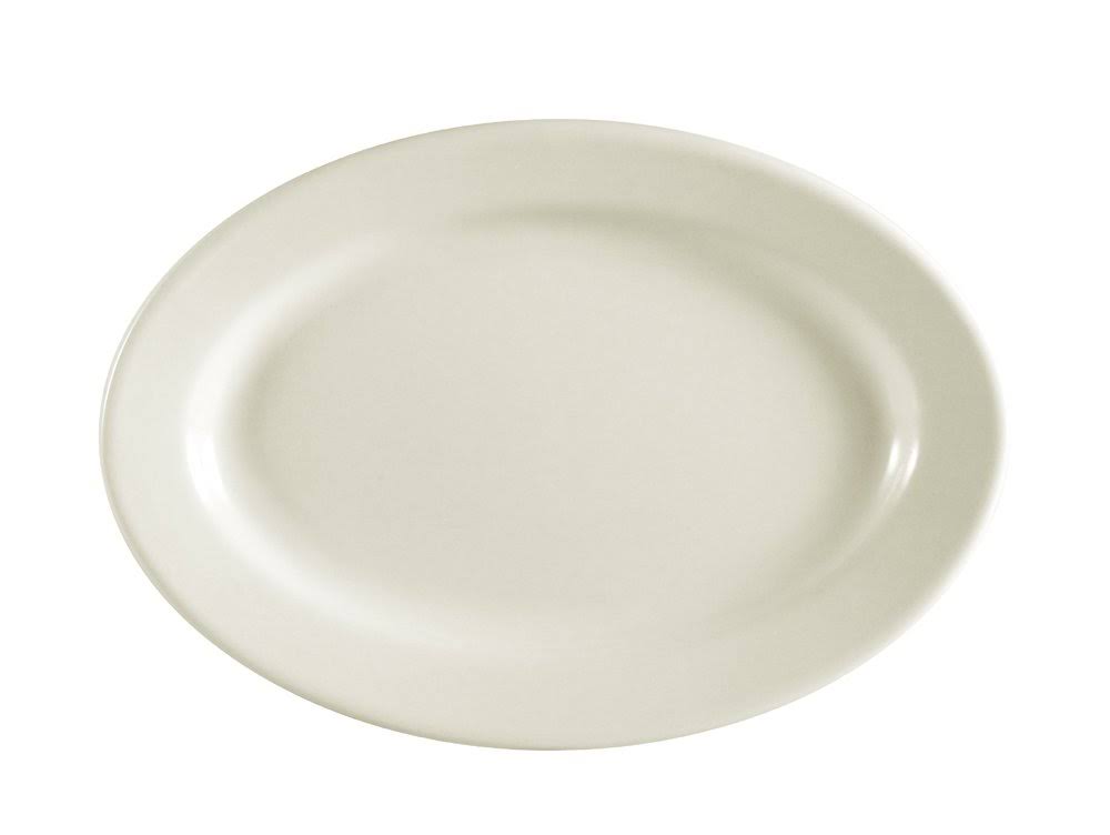 Ceramic Rolled Edge Oval Platter Z287173