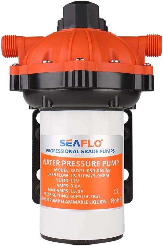 24v Water Pressure Diaphragm Pump 18.9 L/min 60 Psi D481710
