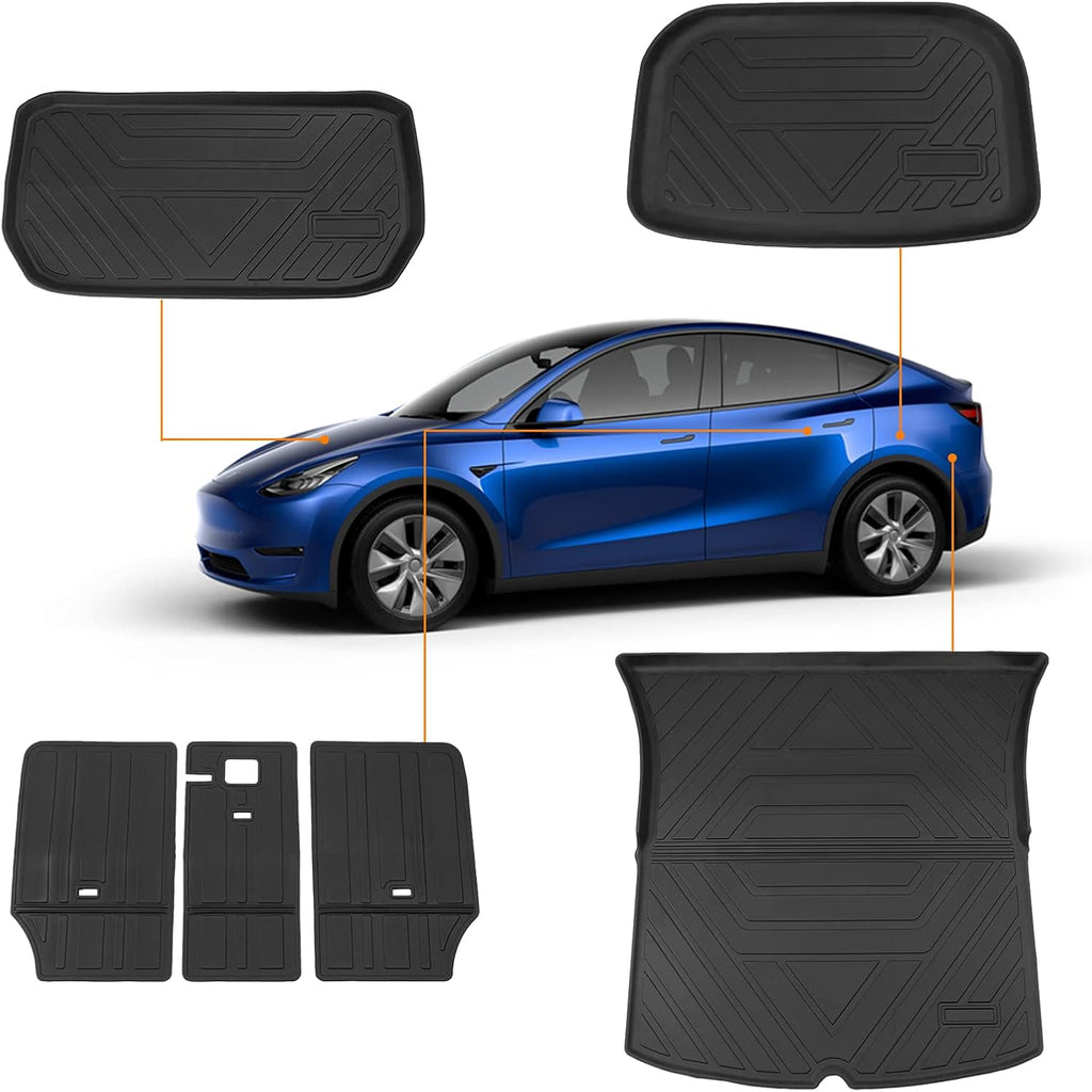 Tesla Model Y All Weather Floor Mats Cargo Liners Set of 9 X37814