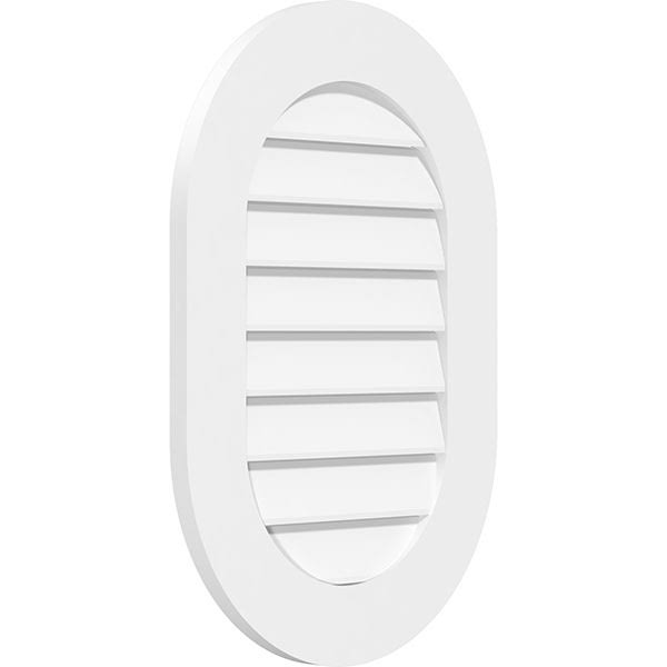 Vertical Round Ended Surface Mount PVC Gable Vent T26905