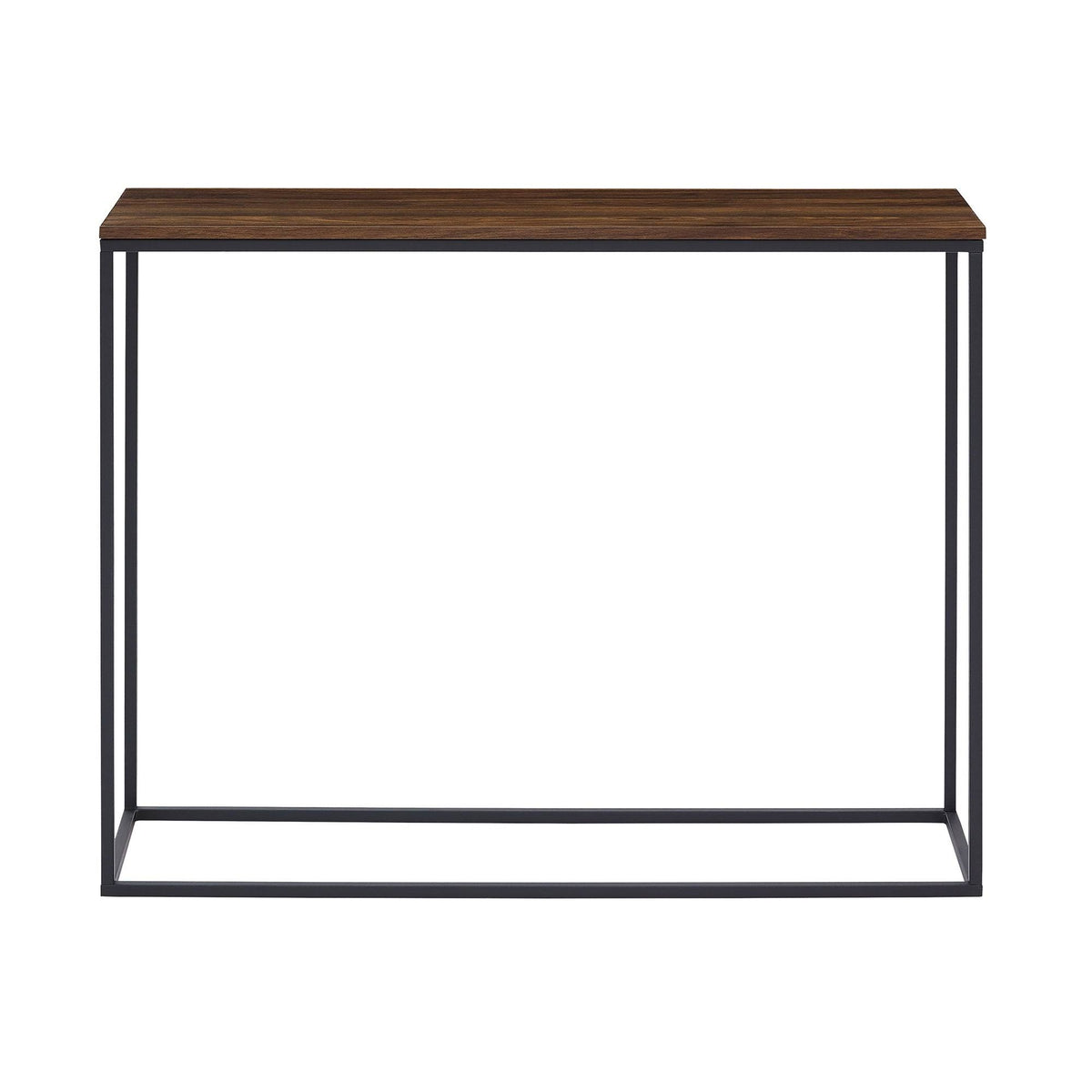 42-Inch Metal Entry Table White Faux Marble Gold T67878