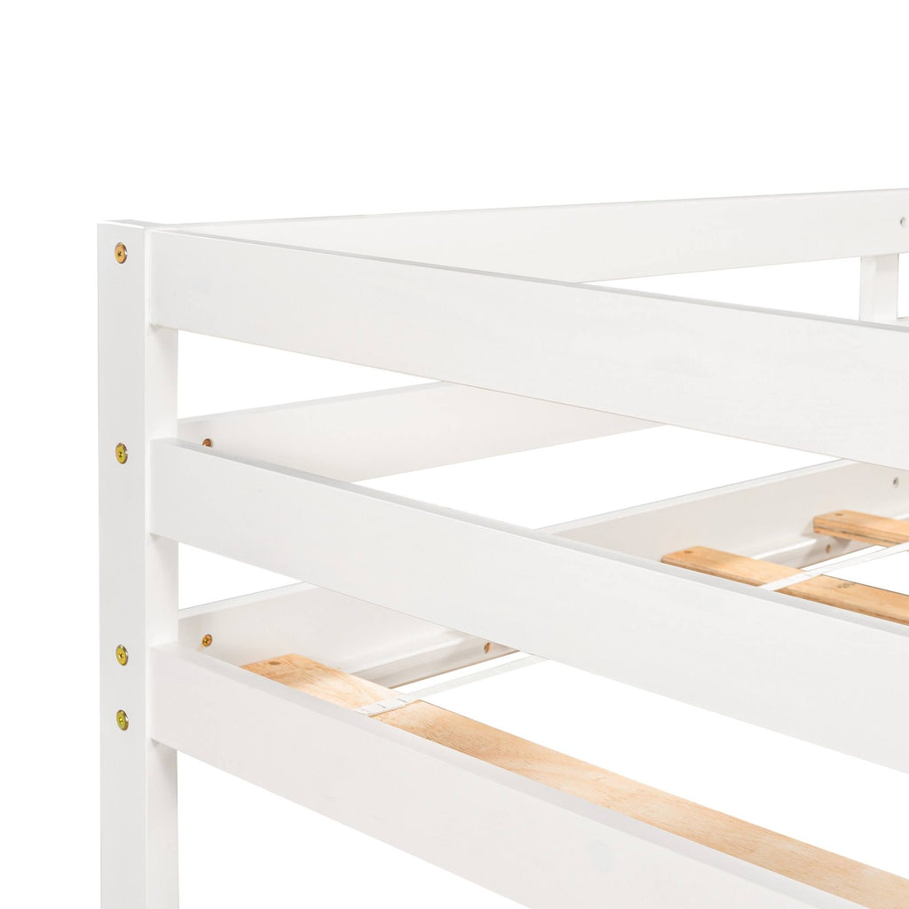 Twin Loft Bed with Cabinet and Rolling Desk K52454
