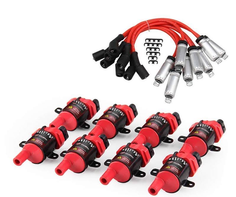 8 Pack Ignition Coil and 8mm Spark Plug Wires Set R904831