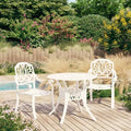 White Cast Aluminum 3 Piece Bistro Set X391546