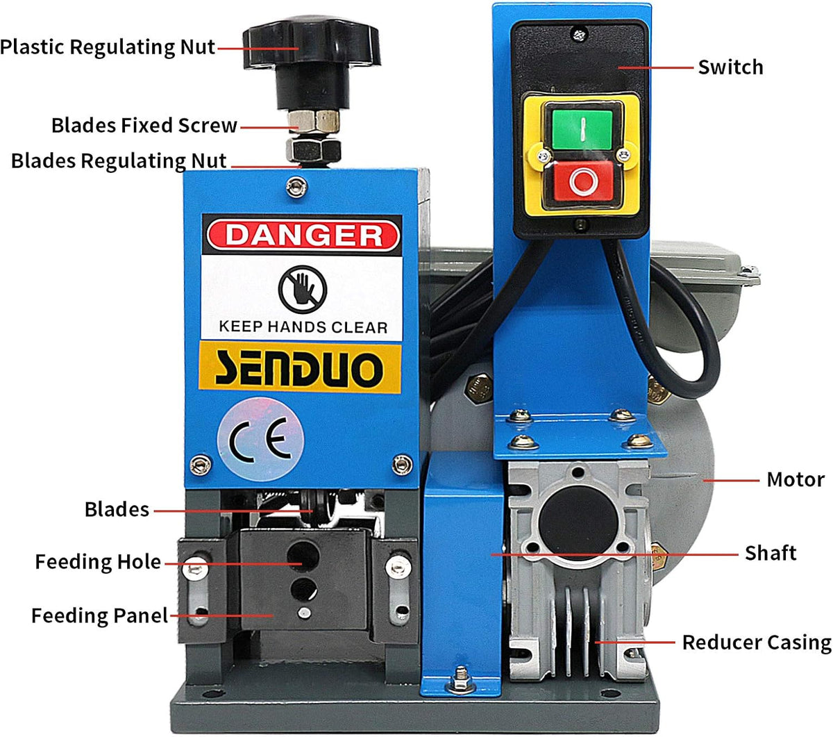 Automatic Electric Wire Stripper Machine 0.06-1inch 180W X824