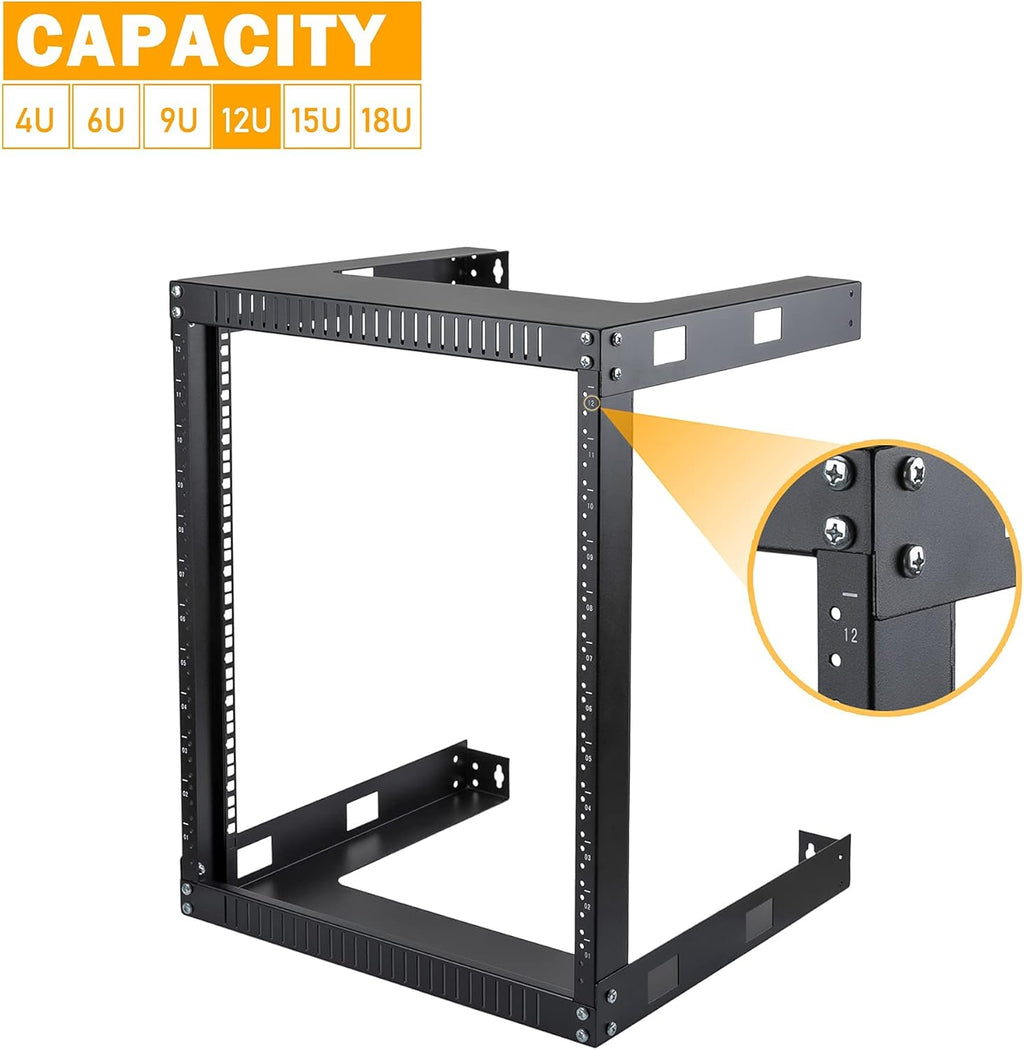 12U 19 Wall Mount Server Rack Black V127665