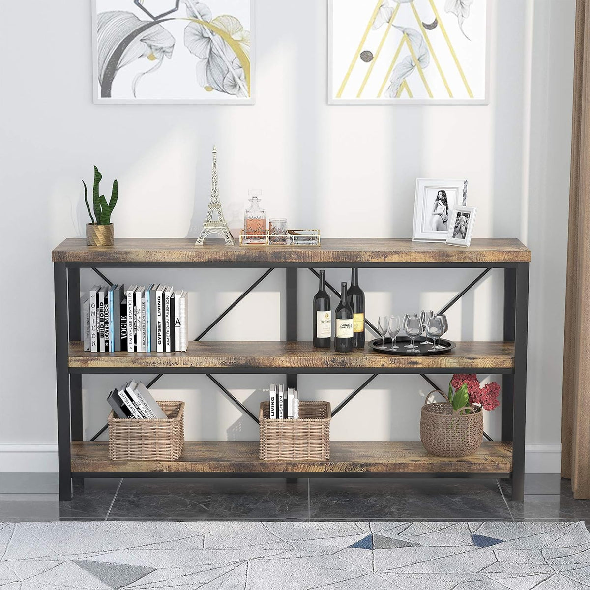 Rustic 3-Tier Console Sofa Table S1851