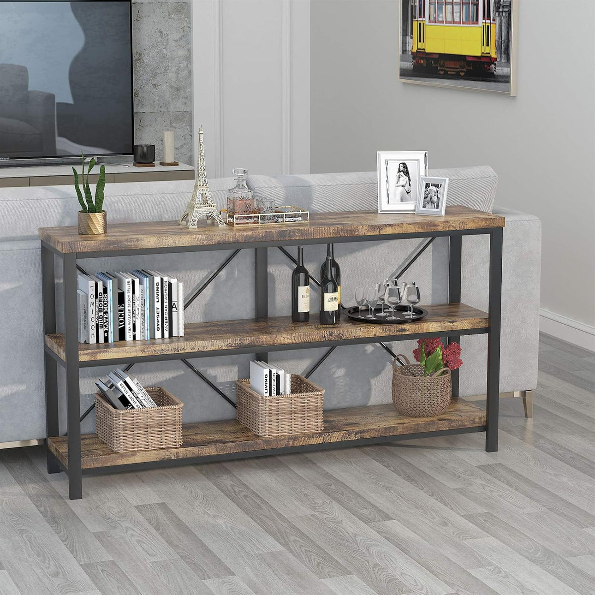 Rustic 3-Tier Console Sofa Table S1851