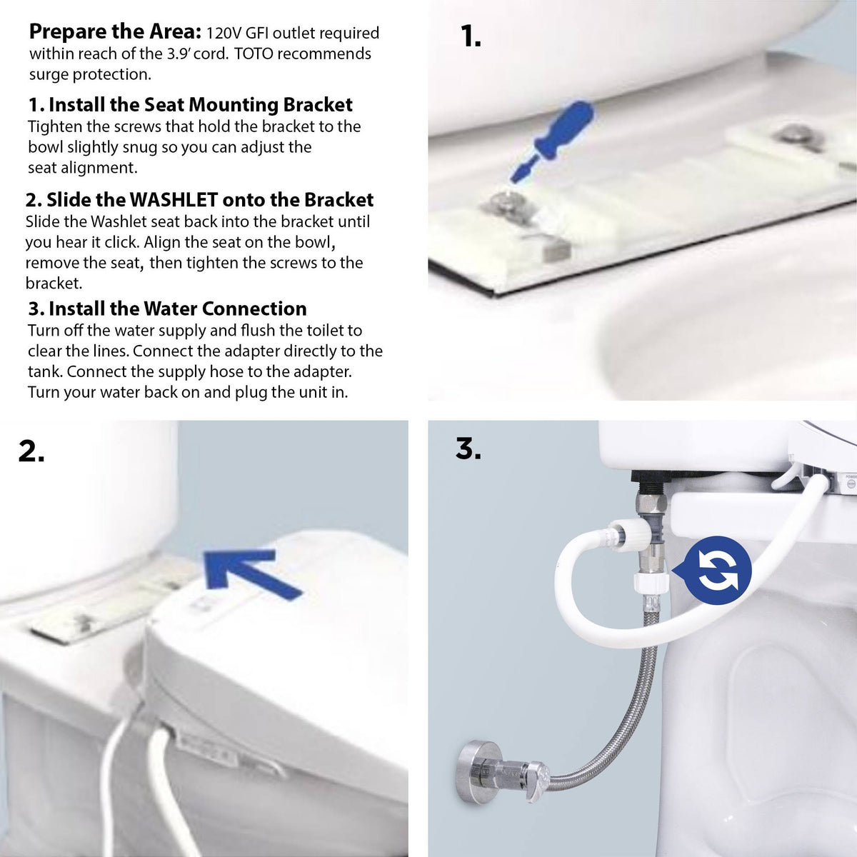 Electronic Round Bidet Toilet Seat T1020