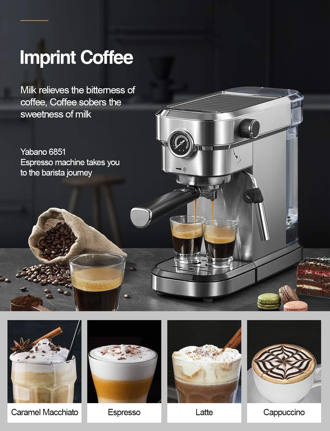 15 Bar Espresso Machine with Milk Frother P276
