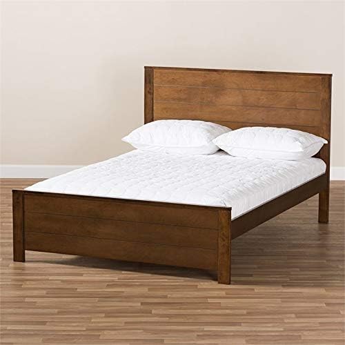 Full Platform Bed in Walnut Brown U369