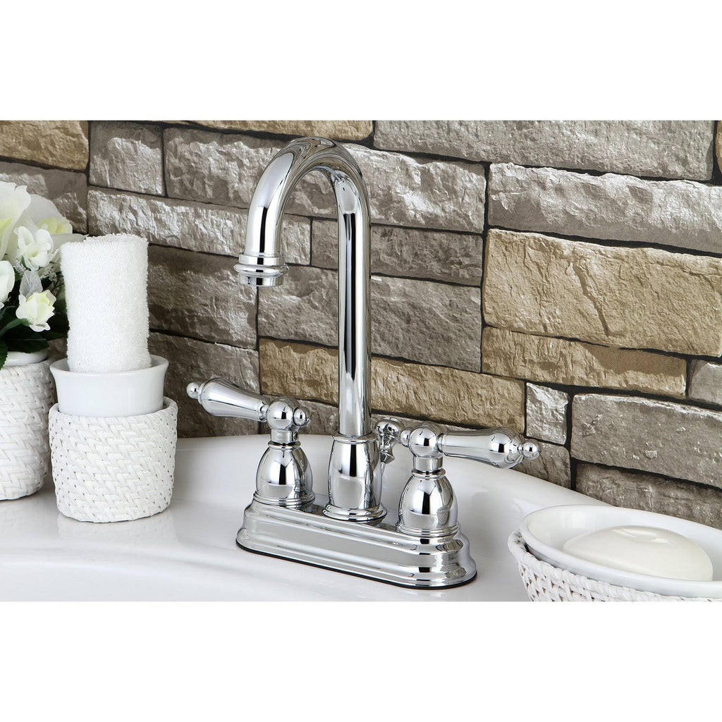 Two Handle Centerset Lavatory Faucet with Pop-Up Polished Brass D39802