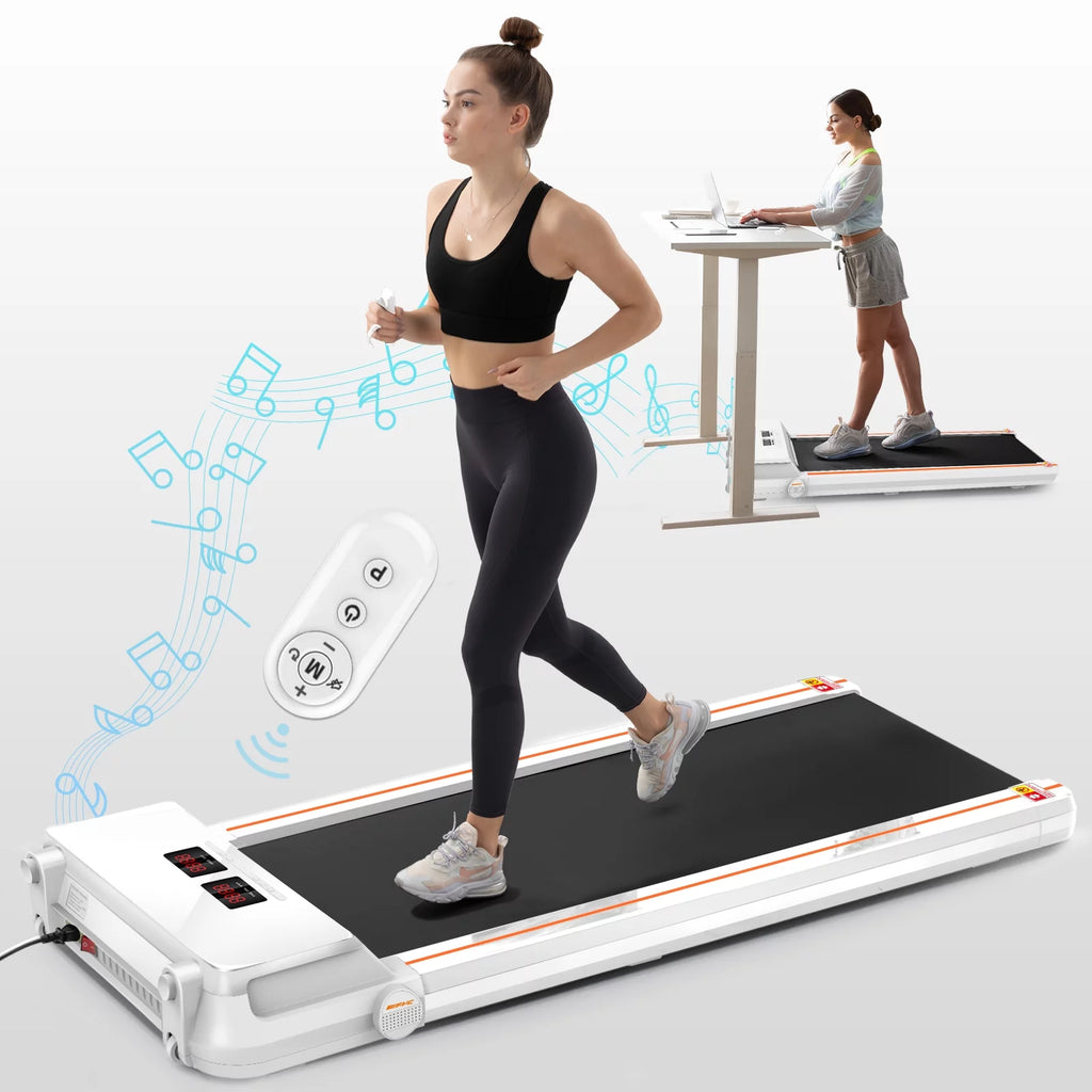 White Slim Under Desk Treadmill C5548