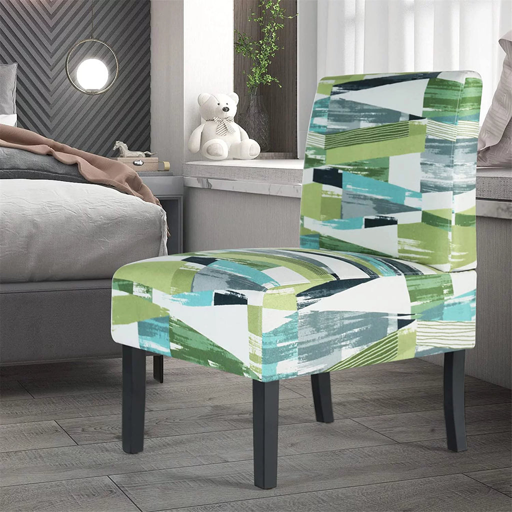 Green Fabric Armless Accent Chair D546591