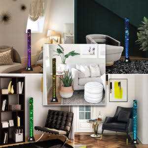 4FT LED Water Bubble Fish Tube Floor Lamp with 20 Color Changing Light Effects Y9926
